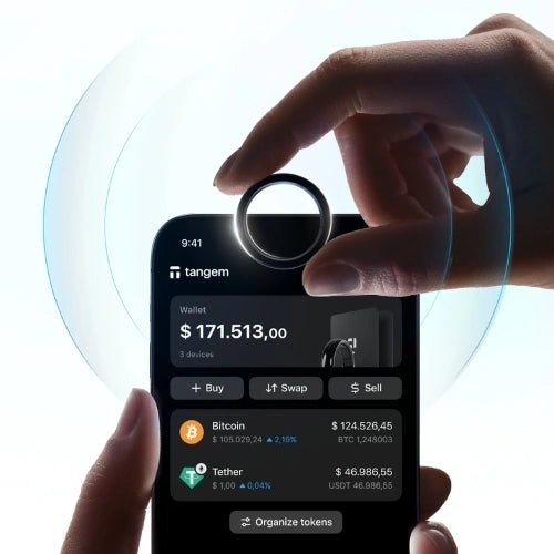 Tangem Cryptocurrency Hardware Wallet Ring - EcomToros